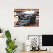 Poster d'une machine à écrire (Bureau à domicile)