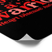 Poster D'Une Maladie Cardiaque Guerrière Sensibilisation  (Coin)