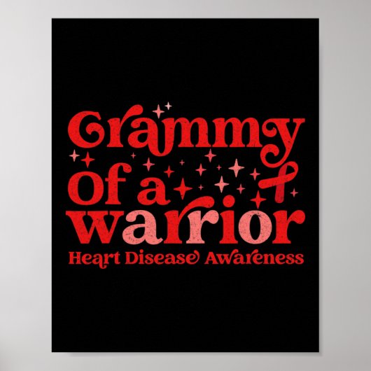 Poster D'Une Maladie Cardiaque Guerrière Sensibilisation  (Devant)
