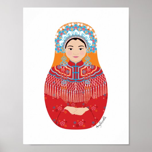 Poster d'une mariée chinoise Matryoshka (Devant)