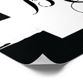 Poster d'une pochette photo en noir et blanc rayé (Coin)