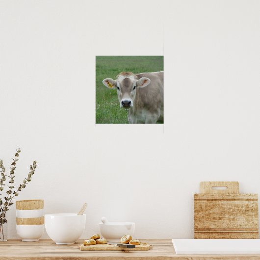 Poster d'une vache de Jersey (Cuisine)