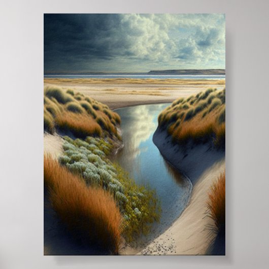 Poster Dunes côtières néerlandaises (Devant)