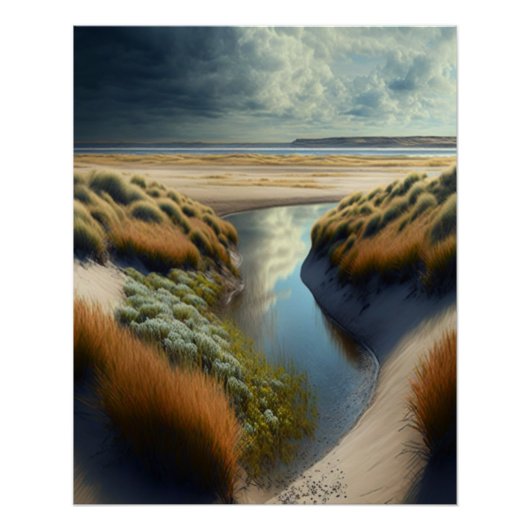 Poster Dunes côtières néerlandaises (Devant)
