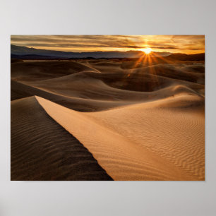 Poster Dunes de Golden Sand, Death Valley, CA