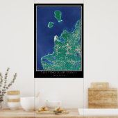 Poster Dunes de l'ours couché National Lakeshore Satellit (Cuisine)