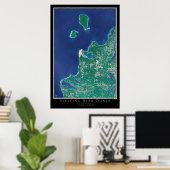 Poster Dunes de l'ours couché National Lakeshore Satellit (Bureau à domicile)