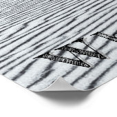 Poster Dunes de sable du désert noir et blanc avec Yucca (Coin)