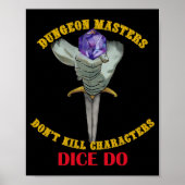 Poster Dungeon Masters Dont Kill Characters Dice Do  (Devant)