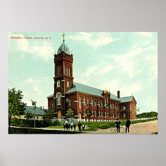 Poster Dunkirk New York St Hedwigs 1909 (Devant)