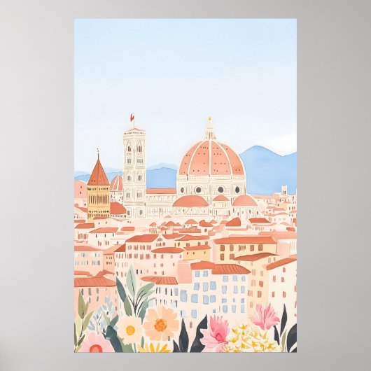 Poster Duomo minimal Italie Florence Art Print (Devant)