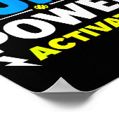 Poster Dupr pouvoir activé _ citation drôle de pickleball (Coin)