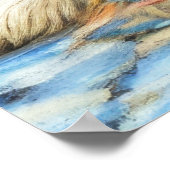 Poster Dur Pastel Dessin Cocker Chien Espagnol (Coin)