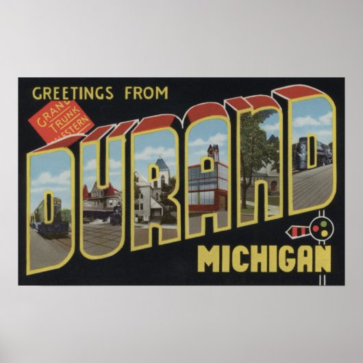 Poster Durand, Michigan - Scènes de grandes lettres (Devant)