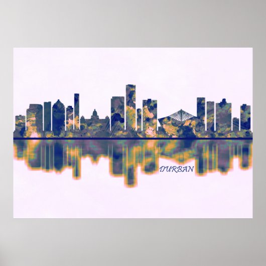 Poster Durban Skyline (Devant)