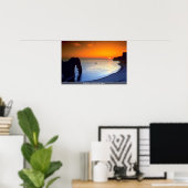 Poster Durdle Door, coucher de soleil, Dorset, Angleterre (Bureau à domicile)