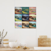 Poster Durdle Door, Dorset, Angleterre Collage (Cuisine)