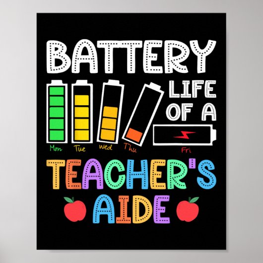Poster Durée De Vie De La Batterie D'Un Enseignant Aide I (Devant)