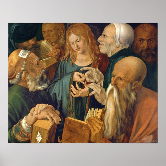 Poster Dürer - Jésus parmi les docteurs (Devant)