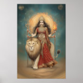 Poster Durga Déesse Hindoue de la Force et de la Protecti (Devant)