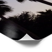 Poster Dusk avec palmiers Scène tropicale (Coin)