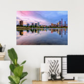 Poster - Dusk Cityscape Reflection (Thuiskantoor)