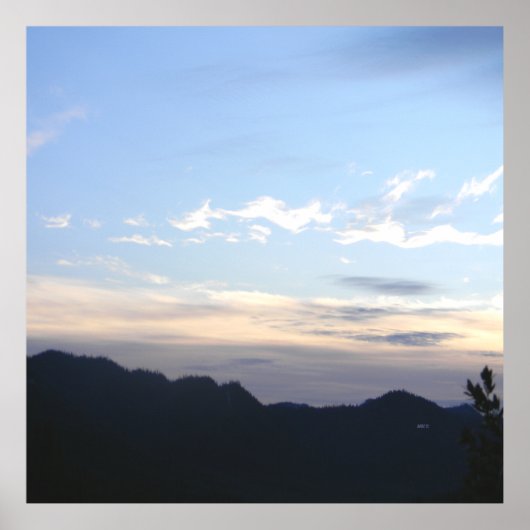 Poster Dusk dans les montagnes...... (Devant)