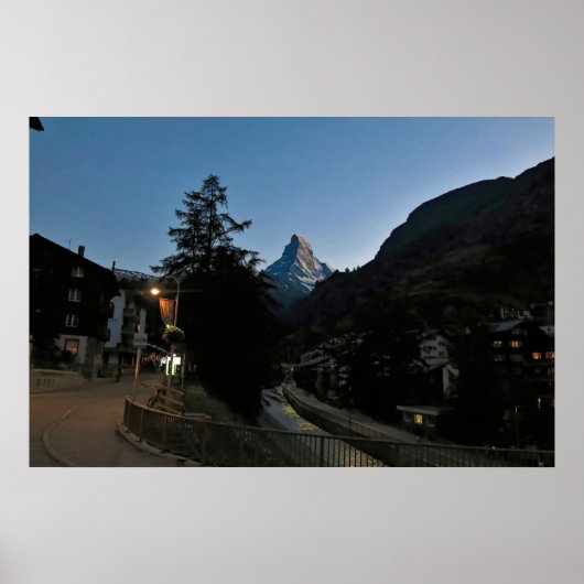 Poster Dusk in Zermatt (Devant)
