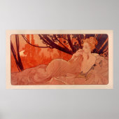 Poster DUSK par Alphonse Mucha - Crepuscule (Devant)