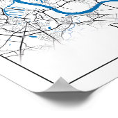 Poster Dusseldorf Deutschland City Plan Voyager Simple (Coin)