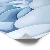 Poster Dusty Bébé Bleu En Fleur Baby shower Bienvenue (Coin)