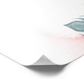 Poster Dusty Blue and Blush Beach Wedding Welcome (Coin)