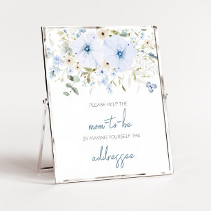 Poster Dusty Blue Baby Bloom Baby shower Enveloppe Statio