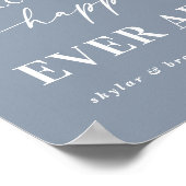 Poster Dusty Blue Bienvenue À Notre Heureux Joyeux Jour A (Coin)