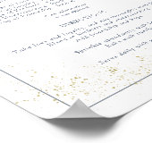 Poster Dusty Blue Blush Rose Recette pour un mariage heur (Coin)