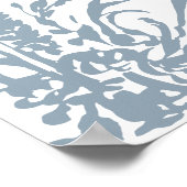 Poster Dusty Blue Botanical Garden Wedding Welcome  (Coin)