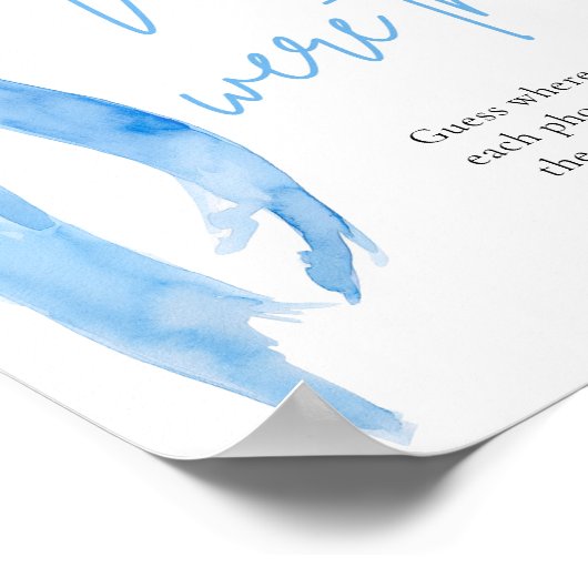 Poster Dusty Blue Bow Bridal Où étaient-ils? (Coin)