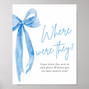 Poster Dusty Blue Bow Bridal Où étaient-ils?