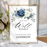 Dusty Blue Champagne Ivory Floral Wings