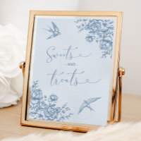 Dusty Blue Chinoiserie Baby shower Sweets & Traite