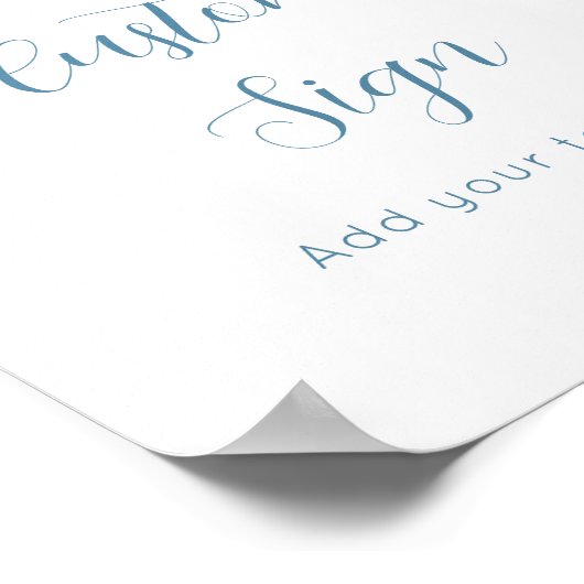 Poster Dusty Blue floral Custom (Coin)