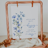 Poster Dusty Blue Floral Fleur sauvage Devine combien de