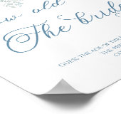 Poster Dusty blue floral Quel âge avait la future mariée (Coin)