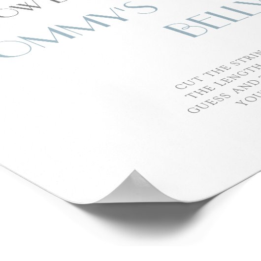 Poster DUSTY Blue Hydrangea How Big is Mommy's Belly (Coin)