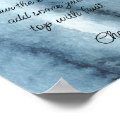 Poster Dusty blue marine aquarelle bar à Mimosa (Coin)