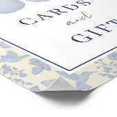 Poster Dusty Blue Parfait Pear Fête des mariées Cartes &  (Coin)