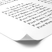 Poster Dusty Blue Purple Navy Lilac Fleurit Carte de sièg (Coin)