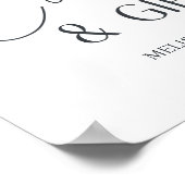 Poster Dusty Blue Rose Fleurs Mariage Carte & Cadeaux Po (Coin)