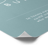 Poster Dusty Boho | Panneau Blue This Candle Burns (Coin)