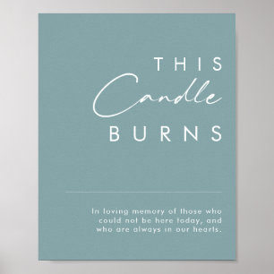 Poster Dusty Boho Panneau Blue This Candle Burns